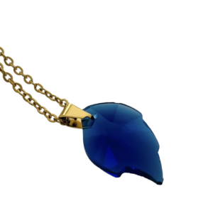 Blue Leaf Golden Pendant