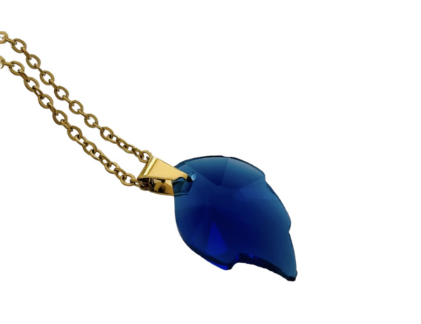 Blue Leaf Golden Pendant