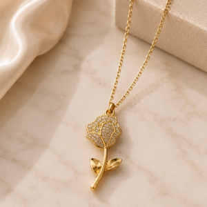 Bella Rose Gold Pendant Necklace - Stainless Steel Necklace