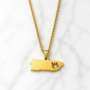 Puerto Rico Gold Necklace – Stainless Steel Pride