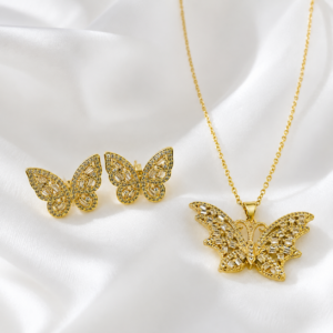 Butterfly Elegance Set - Stainless Steel Jewelry Set