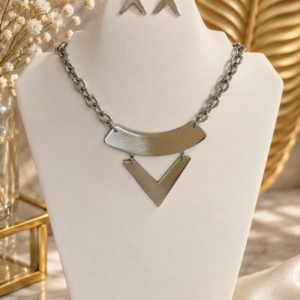 Triangsilver Set - Stainless Steel Gold Jewelry Set