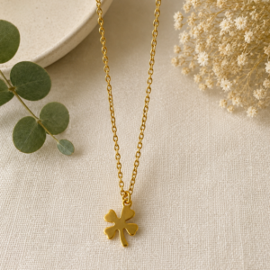 Four Leaf Clover Pendant Necklace - Stainless Steel Necklace