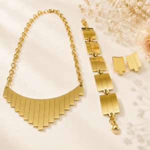 Golden Harmony Jewelry Set - Stainless Steel Jewelry Set