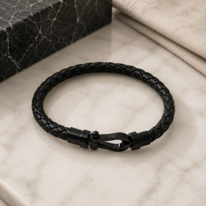 Braided Clasp Bracelet - Black Braided Design