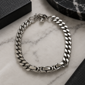 Thick Chain Bracelet - Stainless Steel Silver Jewelry