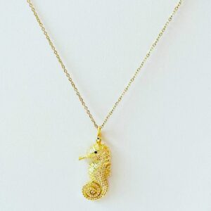 Golden Seahorse Necklace