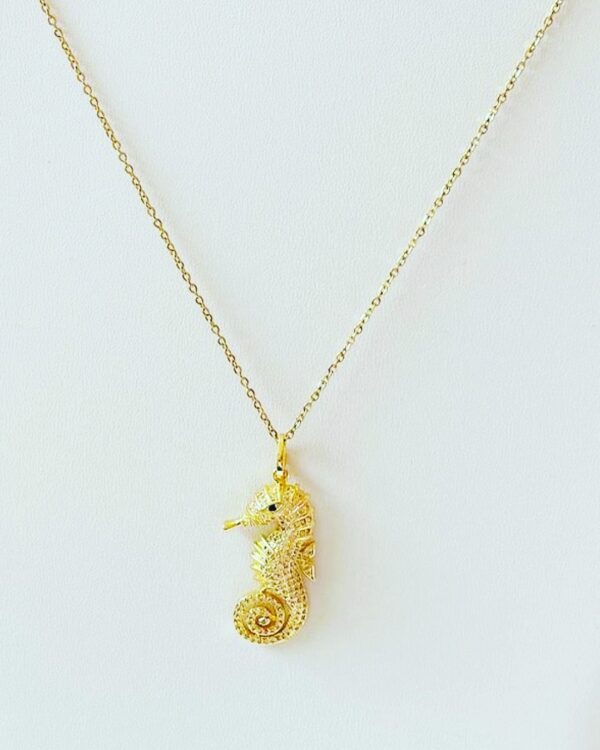 Golden Seahorse Necklace