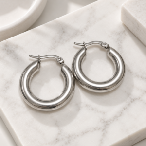 Versatile Silver Hoops - Stainless Steel Earrings