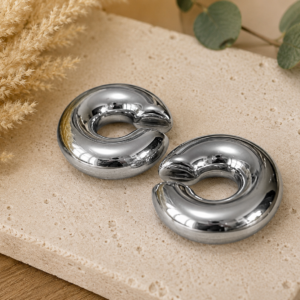 Gleaming Silver Ear Cuff (1 piece) - Stainless Steel Ear Cuff