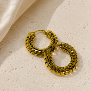 Bold Gold Hoops - Stainless Steel Statement Earrings