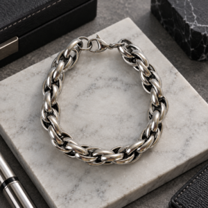 Silver Link Bracelet - Stainless Steel Jewelry