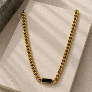 Dual-Tone Cuban Link Bracelets - Gold & Black/White Accents