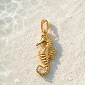 Golden Seahorse Pendant Necklace