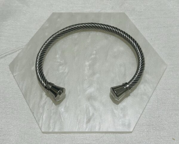 Twisted Steel Cuff Bangle